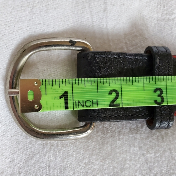 Western Red Leather Belt w/Handmade Details 30" - Picture 7 of 8